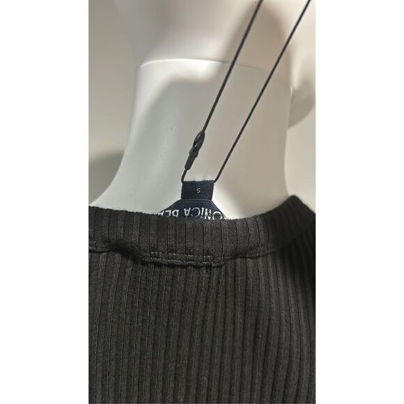 Veronica Beard Valerio Black Stretch Cotton Wrap-Effect Minidress Size Smalll - Picture 11 of 12